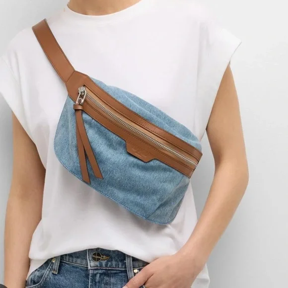 New-rag & bone Commuter Denim Belt Bag beautifully gift wrapped - Picture 2 of 7